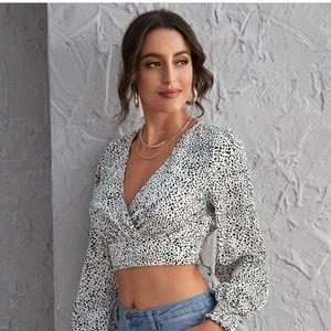 Dalmatian print crop top